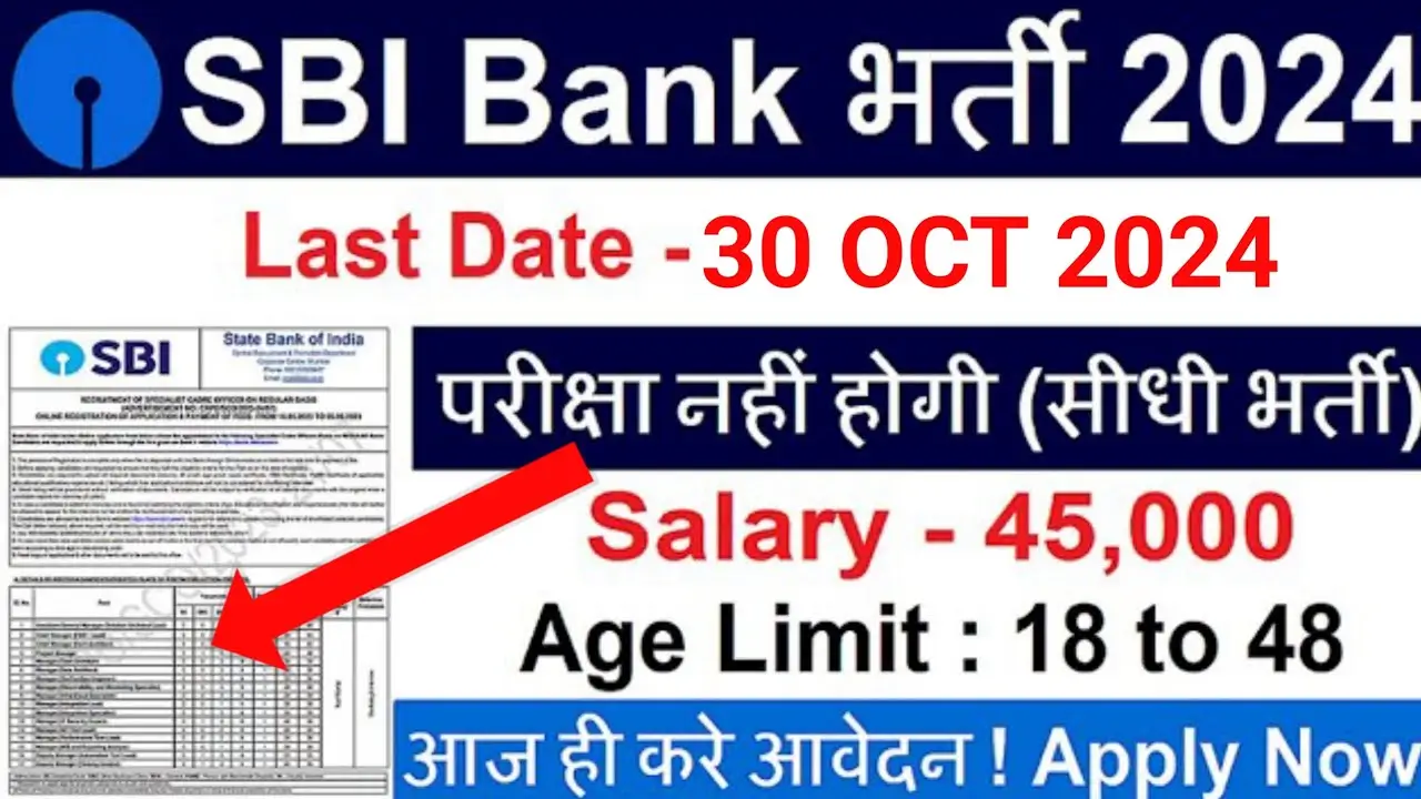 SBI Bank Recruitment 2024